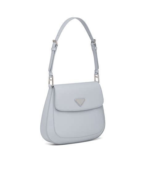 Cornflower Blue Prada Cleo brushed leather shoulder bag 